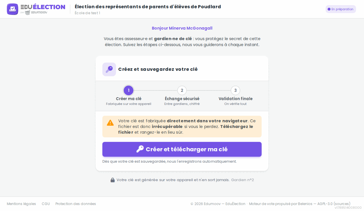 Écran d'arrivée de l'étape