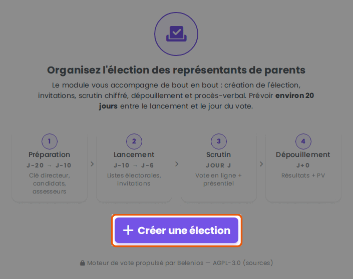 Créer une élection