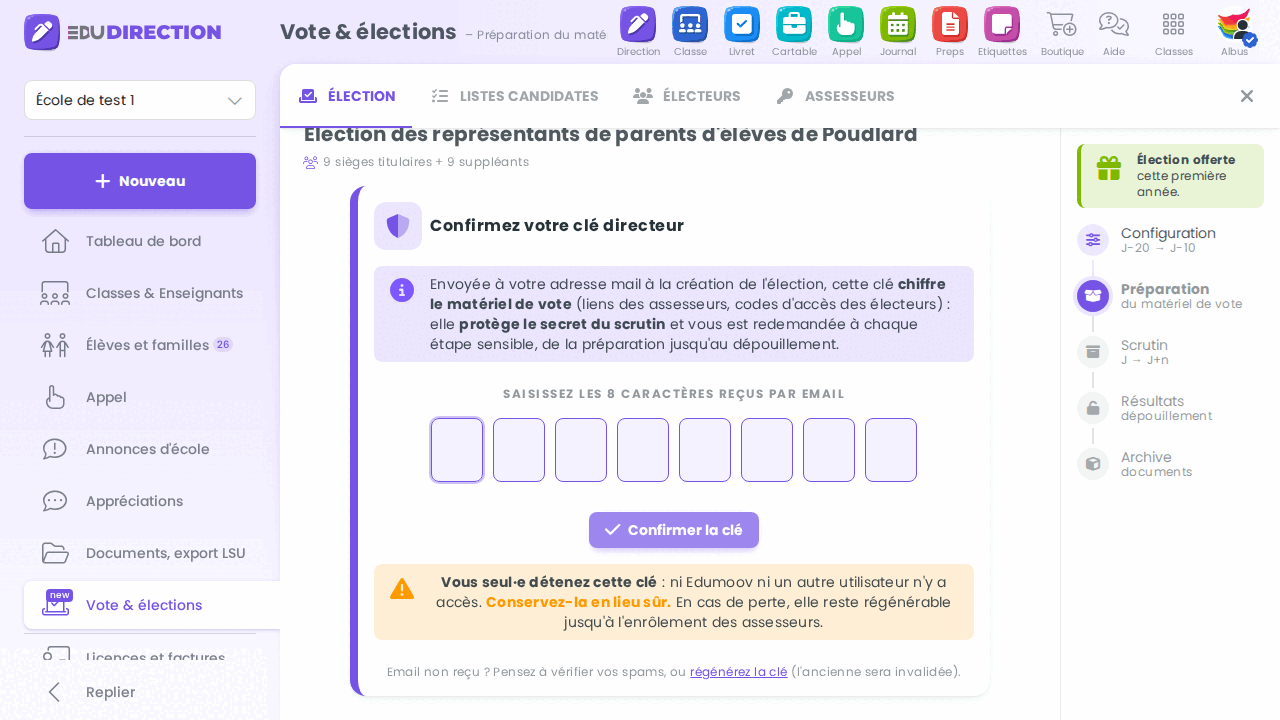 Écran d'arrivée de l'étape