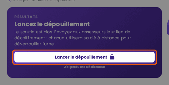 Lancer le dépouillement