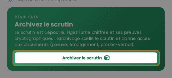 Archiver le scrutin