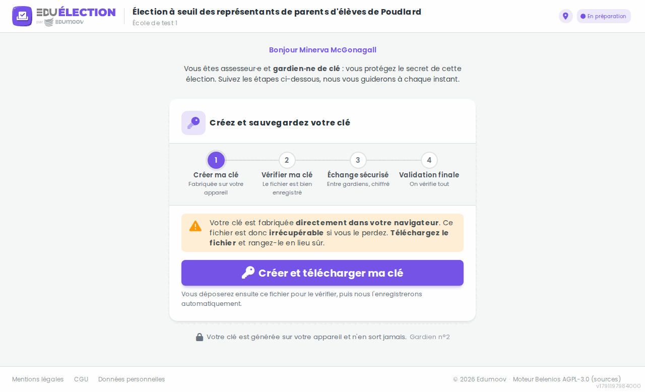 Écran d'arrivée de l'étape