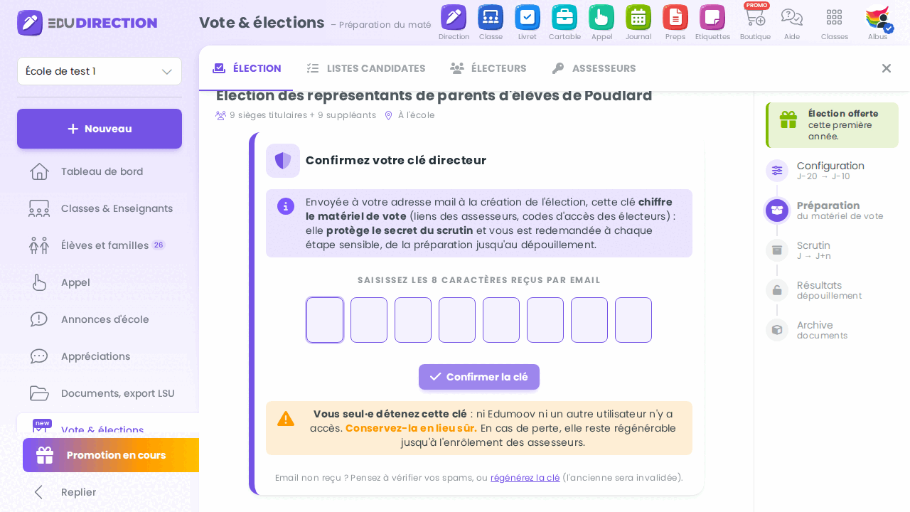Écran d'arrivée de l'étape