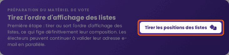 Tirer les positions des listes