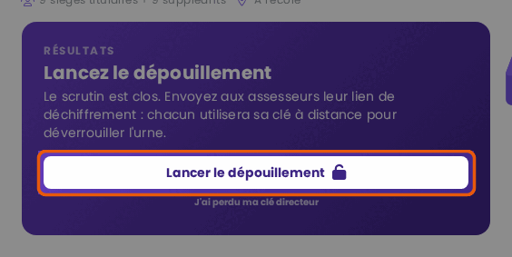 Lancer le dépouillement