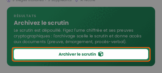 Archiver le scrutin
