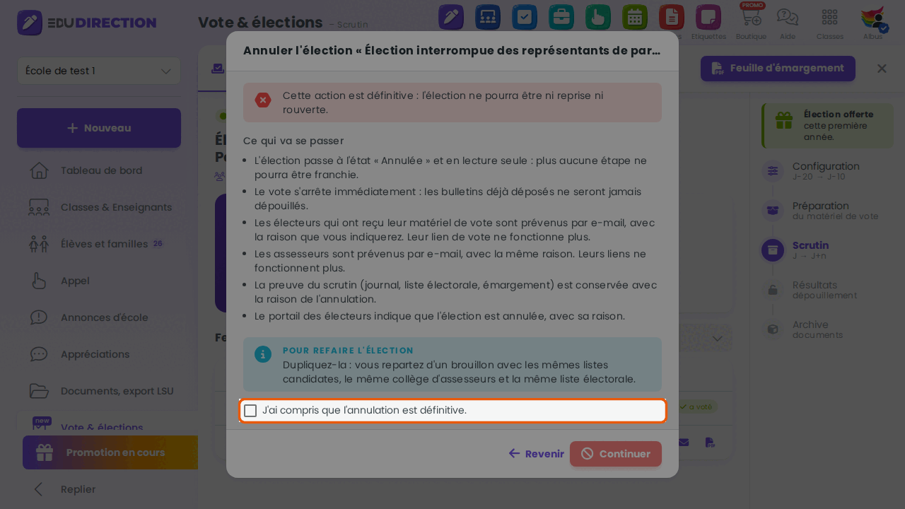 J'ai compris que l'annulation est définitive.