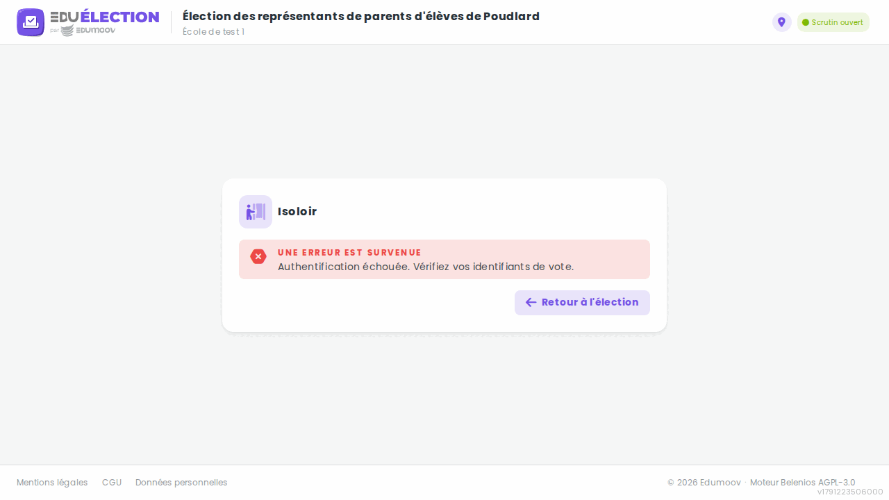 Écran de confirmation de l'étape